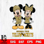 Georgia Tech Yellow Jackets Mickey Minnie Rugby Svg Eps Dxf Png File, NCAA svg , File Cut , Digital Download , Instant Download, Cut Svg Files