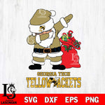 Georgia Tech Yellow Jackets Santa Dabbing Christmas Svg dxf eps png pdf file,NCAA svg,Digital Download,Cricut file