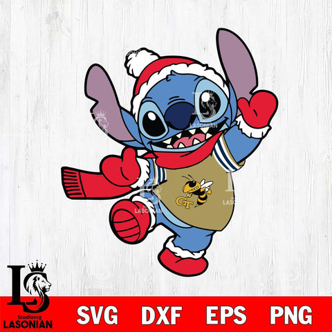 Georgia Tech Yellow Jackets Stitch Disney Christmas Svg Eps Dxf Png File, Digital Download, Instant Download