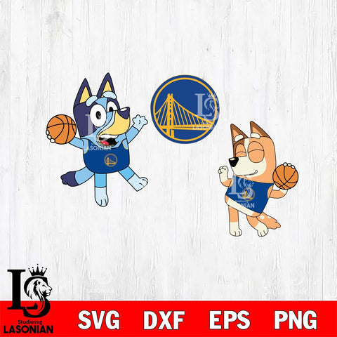 Golden State Warriors Bluey & Bingo Svg Eps Dxf Png File, Digital Download, Instant Download