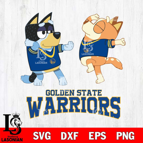 Golden State Warriors Bluey Dance Svg Eps Dxf Png File, Digital Download, Instant Download