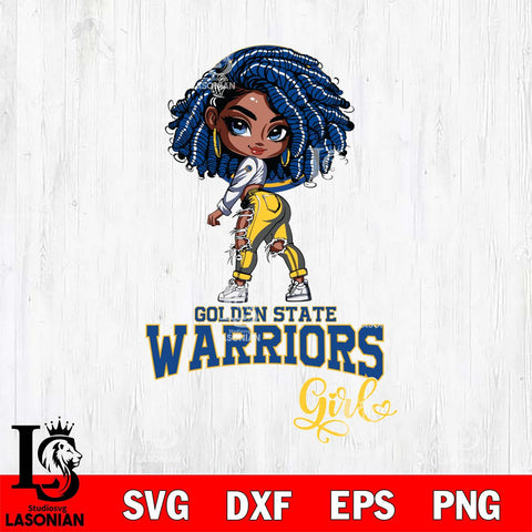 Golden State Warriors Fan Girl Svg Eps Dxf Png File, Digital Download, Instant Download