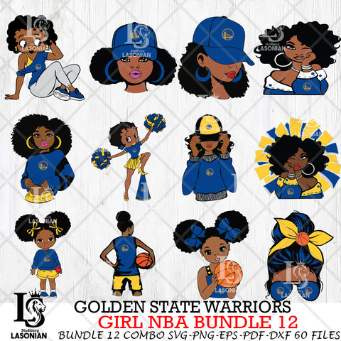 Golden State Warriors Girl NBA Bundle 12 Svg Eps Dxf Png File, Digital Download, Instant Download