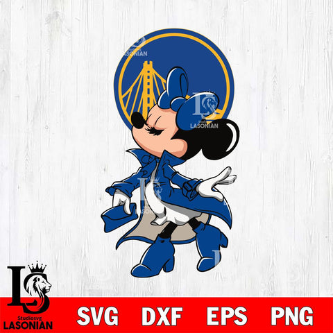 Golden State Warriors Glamorous Minnie Svg Eps Dxf Png File, Digital Download, Instant Download