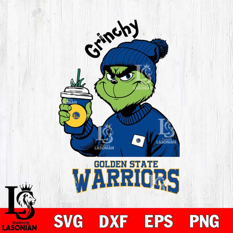 Golden State Warriors Grinchy Bougie Christmas Cut Files Cricut, Svg Dxf Eps Png file , Silhouette