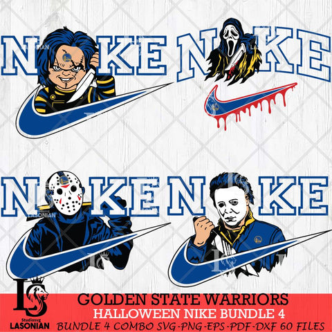 Golden State Warriors Halloween Nike NBA Bundle 4 Svg Eps Dxf Png File, Digital Download, Instant Download