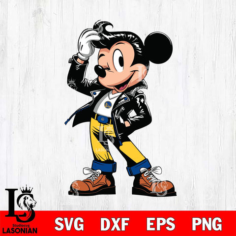 Golden State Warriors Handsome Mickey Mouse Svg Eps Dxf Png File, Digital Download, Instant Download