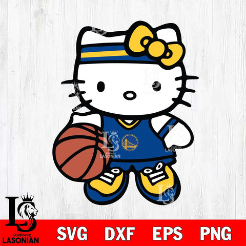 Golden State Warriors Hello Kitty basketball Svg Eps Dxf Png File, Digital Download, Instant Download