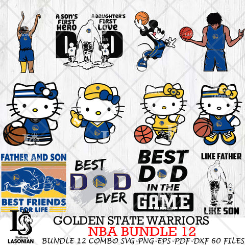 Golden State Warriors NBA Bundle 12 Svg Eps Dxf Png File, Digital Download, Instant Download