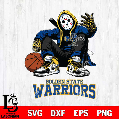 Golden State Warriors NBA Jason Voorhees Halloween SVG Svg Eps Dxf Png File, Digital Download, Instant Download