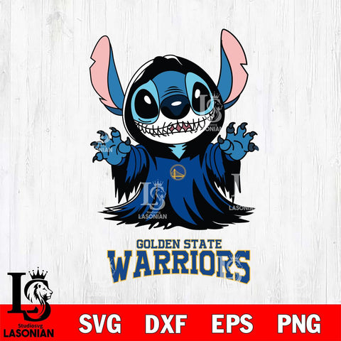 Golden State Warriors Stitch Ghost Svg Eps Dxf Png File, NBA svg, Digital Download, Instant Download