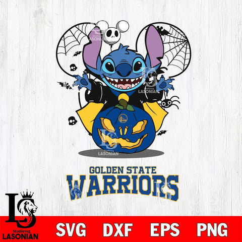 Golden State Warriors Stitch Horror Halloween Svg Eps Dxf Png File, Digital Download, Instant Download