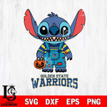 Golden State Warriors Stitch Horror Halloween Svg Eps Dxf Png File, NBA svg, Digital Download, Instant Download