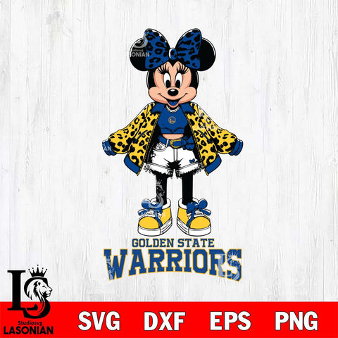 Golden State Warriors Style Minnie Disney Svg Eps Dxf Png File, Digital Download, Instant Download