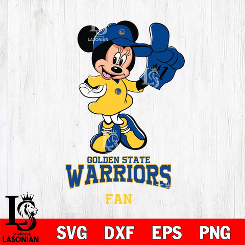 Golden State Warriors #1 Fan Minnie Mouse Svg Eps Dxf Png File, Digital Download, Instant Download