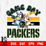 Green Bay Packers Bluey & Bingo 9 Svg Eps Dxf Png File, NFL svg, Digital Download, Instant Download