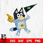 Green Bay Packers Bandit Bluey Flag Svg Eps Dxf Png File,NFL Cut Svg Files,Digital File,Sublimation