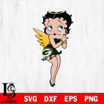 Green Bay Packers Betty Boop Angel Svg Eps Dxf Png File, Digital Download, Instant Download