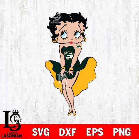 Green Bay Packers Betty Boop Sexy Cheering Svg Eps Dxf Png File, Digital Download, Instant Download