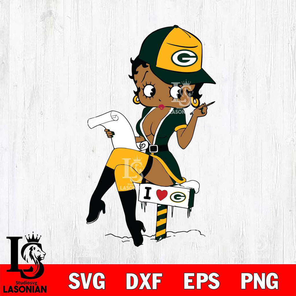 Green Bay Packers Betty Boop Sexy Fan SVG Svg Eps Dxf Png File, Digital  Download, Instant Download