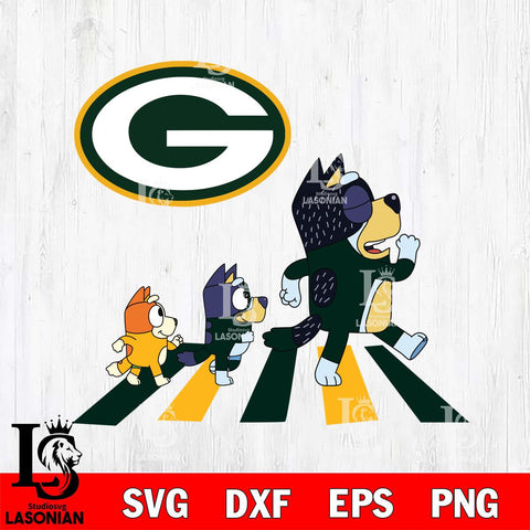 Green Bay Packers Bluey 6 NFL Svg Eps Dxf Png File, Digital Download, Instant Download