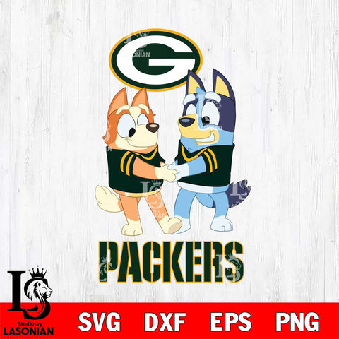 Green Bay Packers Bluey Chilli Dance Svg Eps Dxf Png File, Digital Download, Instant Download