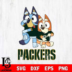 Green Bay Packers Bluey Chilli Dance Mode Svg Eps Dxf Png File, Digital Download, Instant Download