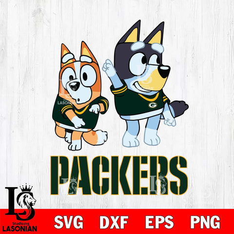 Green Bay Packers Bluey Chilli Mode Dance Svg Eps Dxf Png File, Digital Download, Instant Download