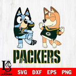 Green Bay Packers Bluey Chilli Sport Svg Eps Dxf Png File, Digital Download, Instant Download