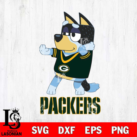 Green Bay Packers Bluey Dad Dance Svg Eps Dxf Png File, Digital Download, Instant Download