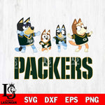 Green Bay Packers Bluey Dance Mode Squats Svg Eps Dxf Png File, Digital Download, Instant Download