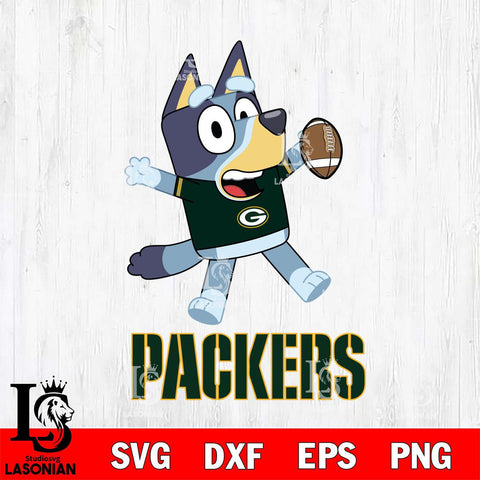 Green Bay Packers Bluey Sport Football Cricut Files,Bluey Svg file,Digital Download ,Instant Download