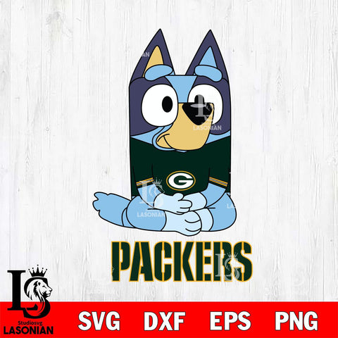 Green Bay Packers Bluey Styles Football Cricut Files,Bluey Svg file,Digital Download ,Instant Download