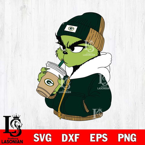 Green Bay Packers Boujee Grinch 6 Svg Eps Dxf Png File, Digital Download, Instant Download