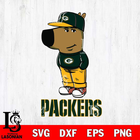 Green Bay Packers Chill Guy Svg