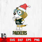 Green Bay Packers Christmas Bluey Honey Sport Svg Eps Dxf Png File,Cut Svg Files, Digital File, Sublimation