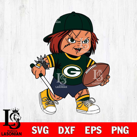 Green Bay Packers Chucky Horror 10 Svg Eps Dxf Png File, NFL svg, Digital Download, Instant Download