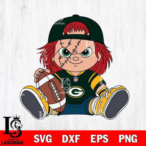 Green Bay Packers Chucky Horror 11 Svg Eps Dxf Png File, NFL svg, Digital Download, Instant Download