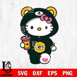 Green Bay Packers Cute Hello Kitty Svg Eps Dxf Png File, Digital Download, Instant Download