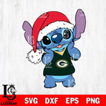 Green Bay Packers Cute Stitch Christmas Svg Eps Dxf Png File, Digital Download, Instant Download