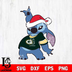 Green Bay Packers Disney Lilo & Stitch Christmas Svg Eps Dxf Png File, Digital Download, Instant Download