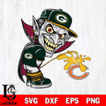 Green Bay Packers Dracula Piss On Chicago Bears Svg Eps Dxf Png File, Digital Download, Instant Download