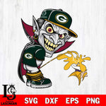 Green Bay Packers Dracula Piss On Minnesota Vikings Svg Eps Dxf Png File, Digital Download, Instant Download