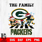 Green Bay Packers Family Bluey Christmas Svg Eps Dxf Png File, Digital Download