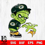 Green Bay Packers Frankenstein Piss On Minnesota Vikings Svg Eps Dxf Png File, Digital Download, Instant Download