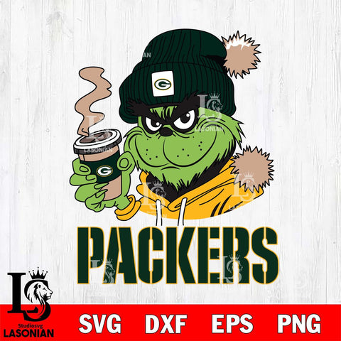 Green Bay Packers Grinch Cofffe Hoodie Svg Eps Dxf Png File,Cricut svg files, Digital Download, Instant Download