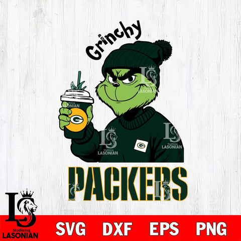 Green Bay Packers Grinchy Bougie Christmas Svg Eps Dxf Png File,Cricut svg files, Digital Download, Instant Download