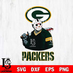 Green Bay Packers Jason Voorhees 10 Svg Eps Dxf Png File, Digital Download