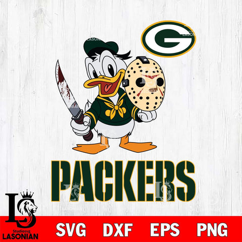 Green Bay Packers Jason Voorhees 12 Svg Eps Dxf Png File, Digital Download