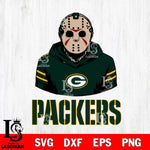 Green Bay Packers Jason Voorhees 4 Svg Eps Dxf Png File, Digital Download